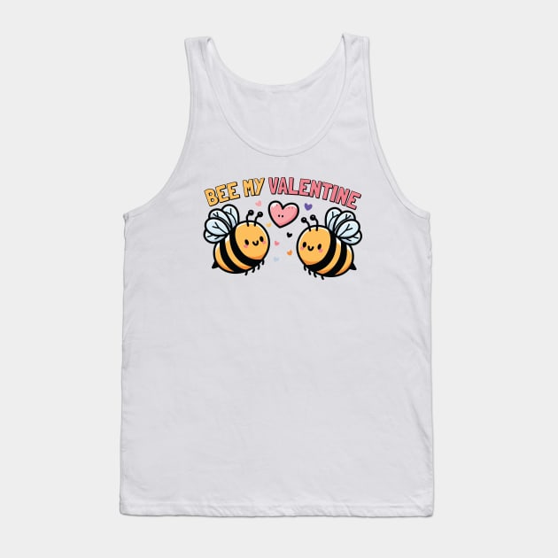 Bee My Valentine Tank Top by JS Arts